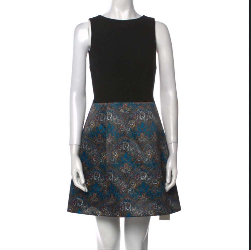 Alice + Olivia Black bodice, paisley dress